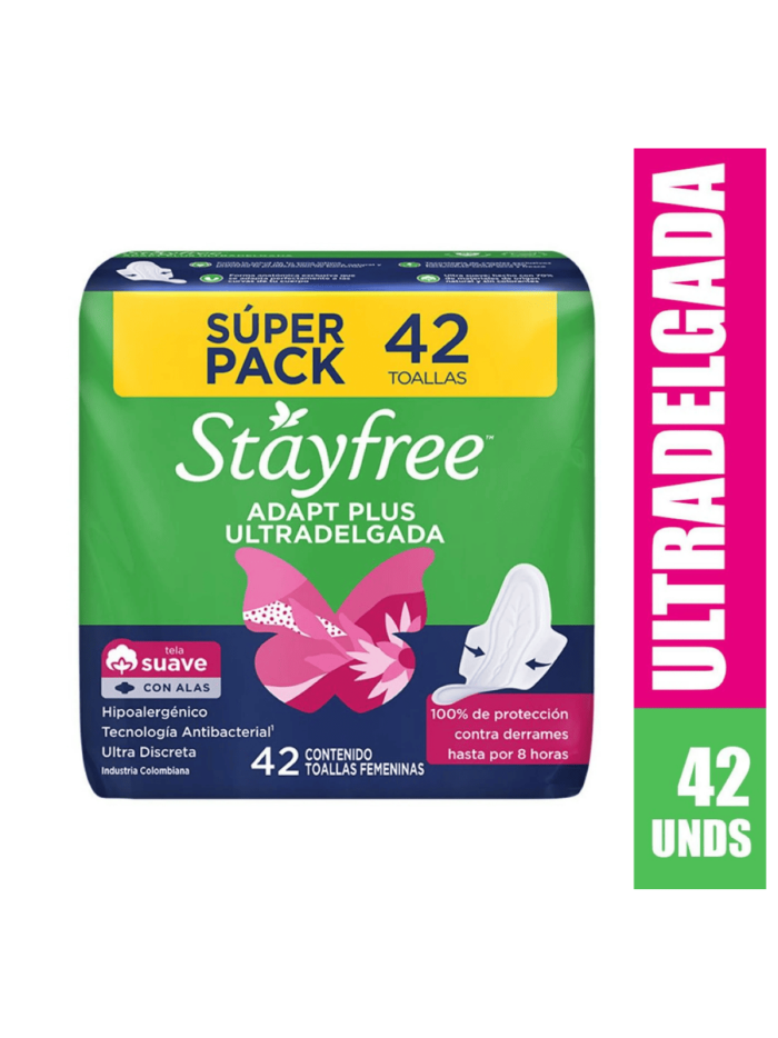 Toallas Stayfree x42 unidades Ultradelgada